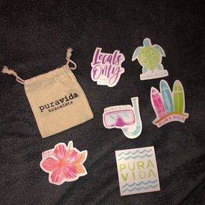 pura vida stickers (+ a bonus bag)